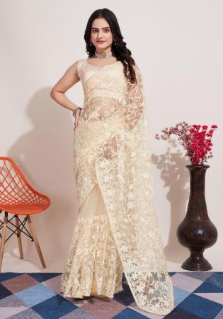 Picture of Shapely Silk Beige Saree