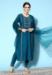 Picture of Fine Rayon Teal Readymade Salwar Kameez