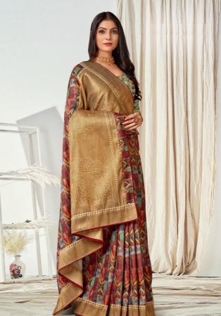 Picture of Bewitching Silk Brown Saree