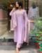 Picture of Statuesque Chiffon Plum Readymade Salwar Kameez