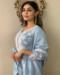 Picture of Chiffon Light Steel Blue Readymade Salwar Kameez