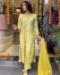 Picture of Enticing Chiffon Khaki Readymade Salwar Kameez