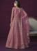 Picture of Pleasing Net Rosy Brown Anarkali Salwar Kameez