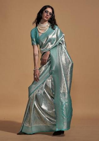 Picture of Pretty Silk Grey Saree