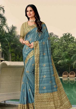 Picture of Classy Silk Slate Grey Saree