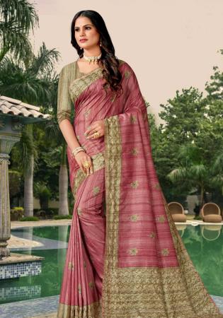 Picture of Elegant Silk Indian Red Saree