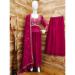 Picture of Georgette Dark Red Straight Cut Salwar Kameez