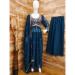 Picture of Georgette Navy Blue Straight Cut Salwar Kameez