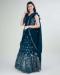 Picture of Pleasing Georgette Navy Blue Lehenga Sarees