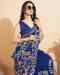 Picture of Bewitching Net Midnight Blue Saree