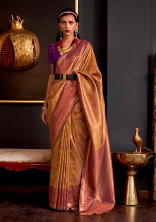 Picture of Bewitching Silk Sandy Brown Saree