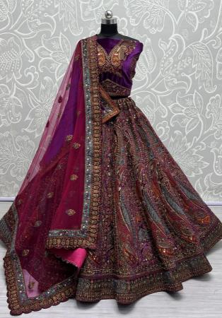 Picture of Charming Chiffon Purple Lehenga Choli