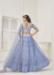 Picture of Comely Net Light Steel Blue Lehenga Choli