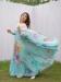 Picture of Superb Silk & Organza Cadet Blue Readymade Gown