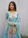 Picture of Superb Silk & Organza Cadet Blue Readymade Gown