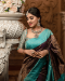 Picture of Wonderful Silk Dark Olive Green Saree