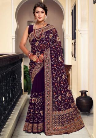 Picture of Taking Georgette Purple Saree