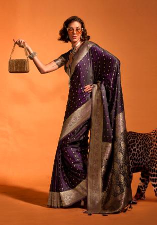 Picture of Lovely Silk Purple Saree