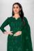 Picture of Organza Dark Green Straight Cut Salwar Kameez