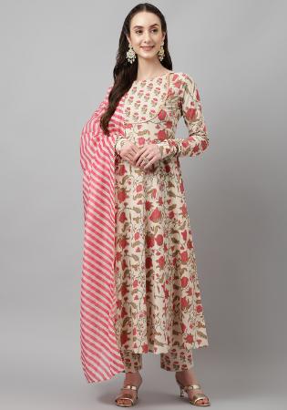 Picture of Pleasing Cotton Sea Shell Readymade Salwar Kameez