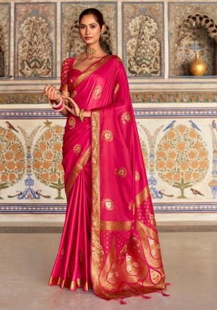 Picture of Fascinating Satin & Silk Light Coral Saree