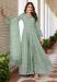 Picture of Georgette Dark Sea Green Straight Cut Salwar Kameez