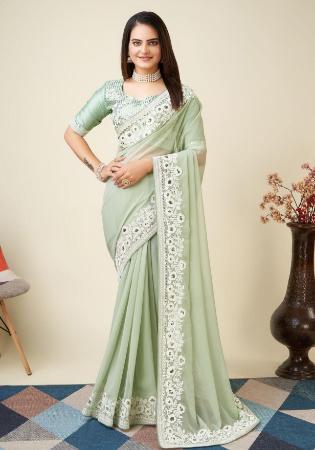 Picture of Excellent Silk Off White Saree