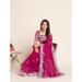 Picture of Sublime Organza Medium Violet Red Saree