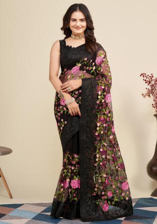 Picture of Taking Silk Black Saree