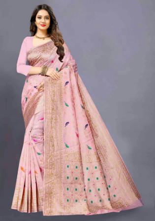 Picture of Appealing Silk Dark Salmon Saree