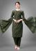 Picture of Cotton Dark Olive Green Readymade Salwar Kameez