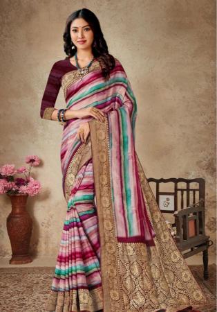 Picture of Appealing Silk Rosy Brown Saree