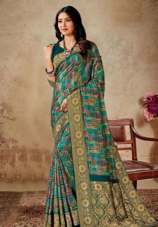 Picture of Sublime Silk Sea Green Saree