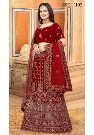 Picture of Shapely Georgette & Net Maroon Lehenga Choli