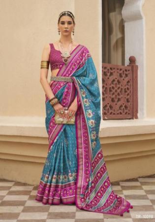 Picture of Wonderful Silk Teal Saree