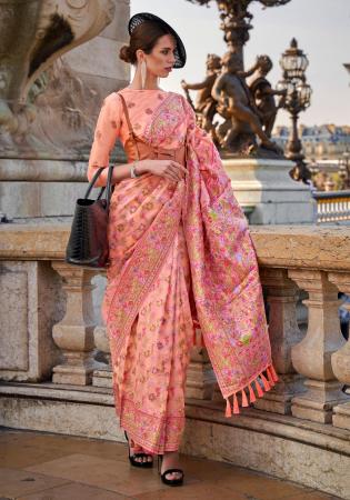 Picture of Taking Organza Light Coral Saree