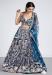 Picture of Net & Organza Dark Slate Blue Lehenga Choli