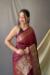 Picture of Pleasing Silk Maroon Saree