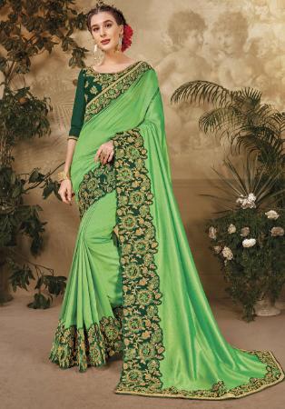 Picture of Sublime Silk Medium Sea Green Saree