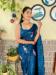 Picture of Bewitching Georgette Navy Blue Saree