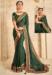 Picture of Lovely Silk Dark Olive Green Saree