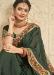 Picture of Lovely Silk Dark Olive Green Saree