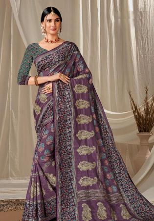 Picture of Well Formed Silk Dim Gray Saree