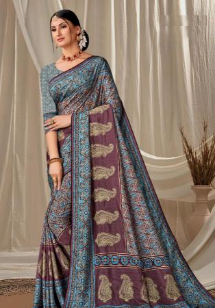 Picture of Classy Silk Dim Gray Saree