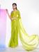 Picture of Sublime Georgette Yellow Green Saree