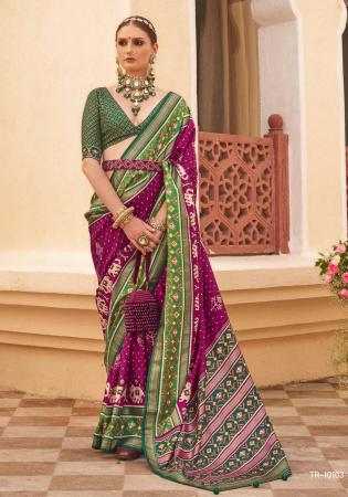 Picture of Sightly Silk Purple Saree