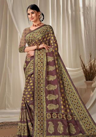 Picture of Nice Silk Dim Gray Saree