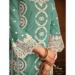 Picture of Organza Cadet Blue Straight Cut Salwar Kameez