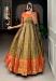 Picture of Gorgeous Cotton Dark Khaki Readymade Gown