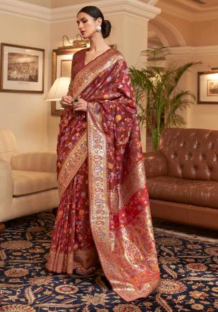 Picture of Sublime Georgette Brown Saree